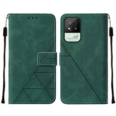 Funda de Cuero Cartera con Soporte Carcasa Y01B para Realme C20 Verde