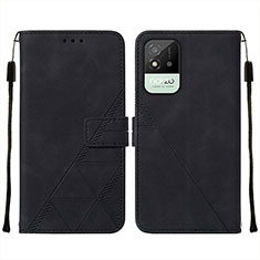 Funda de Cuero Cartera con Soporte Carcasa Y01B para Realme C20A Negro