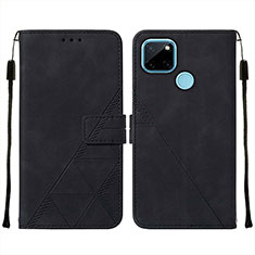 Funda de Cuero Cartera con Soporte Carcasa Y01B para Realme C25Y India Negro