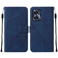 Funda de Cuero Cartera con Soporte Carcasa Y01B para Realme C55 Azul