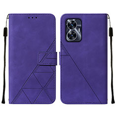 Funda de Cuero Cartera con Soporte Carcasa Y01B para Realme C55 Morado