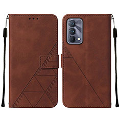 Funda de Cuero Cartera con Soporte Carcasa Y01B para Realme GT Master 5G Marron