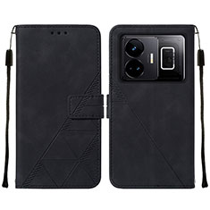 Funda de Cuero Cartera con Soporte Carcasa Y01B para Realme GT Neo5 240W 5G Negro