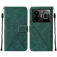 Funda de Cuero Cartera con Soporte Carcasa Y01B para Realme GT Neo5 240W 5G Verde