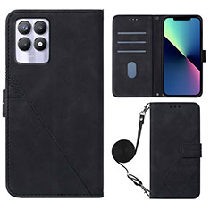 Funda de Cuero Cartera con Soporte Carcasa Y01B para Realme Narzo 50 4G Negro