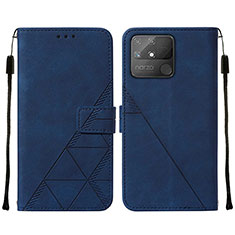 Funda de Cuero Cartera con Soporte Carcasa Y01B para Realme Narzo 50A Azul