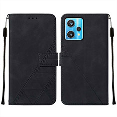 Funda de Cuero Cartera con Soporte Carcasa Y01B para Realme Q5 5G Negro