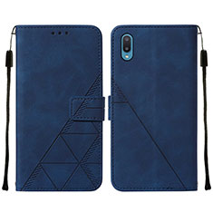 Funda de Cuero Cartera con Soporte Carcasa Y01B para Samsung Galaxy A02 Azul