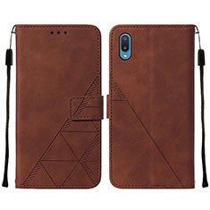 Funda de Cuero Cartera con Soporte Carcasa Y01B para Samsung Galaxy A02 Marron