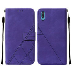 Funda de Cuero Cartera con Soporte Carcasa Y01B para Samsung Galaxy A02 Morado