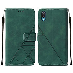 Funda de Cuero Cartera con Soporte Carcasa Y01B para Samsung Galaxy A02 Verde