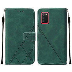 Funda de Cuero Cartera con Soporte Carcasa Y01B para Samsung Galaxy A02s Verde