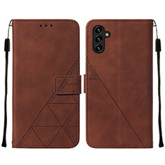 Funda de Cuero Cartera con Soporte Carcasa Y01B para Samsung Galaxy A04s Marron