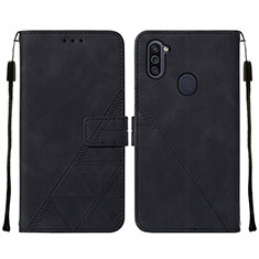 Funda de Cuero Cartera con Soporte Carcasa Y01B para Samsung Galaxy A11 Negro