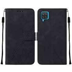 Funda de Cuero Cartera con Soporte Carcasa Y01B para Samsung Galaxy A12 5G Negro