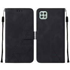 Funda de Cuero Cartera con Soporte Carcasa Y01B para Samsung Galaxy A22 5G Negro