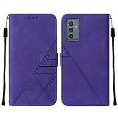 Funda de Cuero Cartera con Soporte Carcasa Y01B para Samsung Galaxy A24 4G Morado