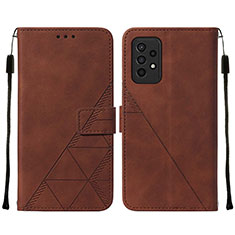 Funda de Cuero Cartera con Soporte Carcasa Y01B para Samsung Galaxy A33 5G Marron