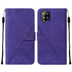 Funda de Cuero Cartera con Soporte Carcasa Y01B para Samsung Galaxy A42 5G Morado