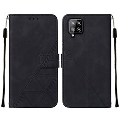 Funda de Cuero Cartera con Soporte Carcasa Y01B para Samsung Galaxy A42 5G Negro