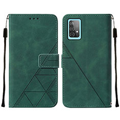 Funda de Cuero Cartera con Soporte Carcasa Y01B para Samsung Galaxy A52 5G Verde