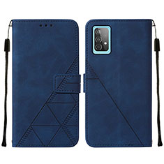 Funda de Cuero Cartera con Soporte Carcasa Y01B para Samsung Galaxy A52s 5G Azul