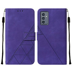 Funda de Cuero Cartera con Soporte Carcasa Y01B para Samsung Galaxy A55 5G Morado