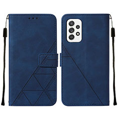 Funda de Cuero Cartera con Soporte Carcasa Y01B para Samsung Galaxy A72 5G Azul