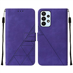 Funda de Cuero Cartera con Soporte Carcasa Y01B para Samsung Galaxy A73 5G Morado