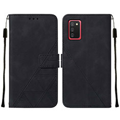 Funda de Cuero Cartera con Soporte Carcasa Y01B para Samsung Galaxy F02S SM-E025F Negro