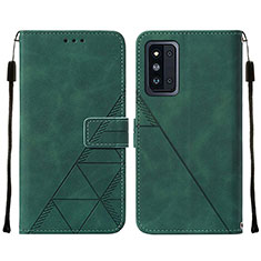 Funda de Cuero Cartera con Soporte Carcasa Y01B para Samsung Galaxy F52 5G Verde