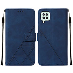 Funda de Cuero Cartera con Soporte Carcasa Y01B para Samsung Galaxy M22 4G Azul