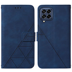 Funda de Cuero Cartera con Soporte Carcasa Y01B para Samsung Galaxy M33 5G Azul