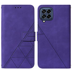 Funda de Cuero Cartera con Soporte Carcasa Y01B para Samsung Galaxy M33 5G Morado