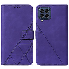 Funda de Cuero Cartera con Soporte Carcasa Y01B para Samsung Galaxy M53 5G Morado