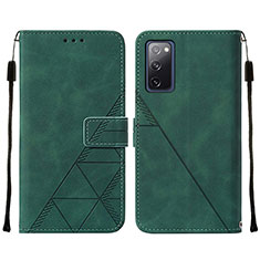 Funda de Cuero Cartera con Soporte Carcasa Y01B para Samsung Galaxy S20 FE 4G Verde