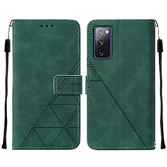 Funda de Cuero Cartera con Soporte Carcasa Y01B para Samsung Galaxy S20 FE 5G Verde