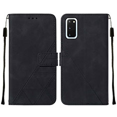 Funda de Cuero Cartera con Soporte Carcasa Y01B para Samsung Galaxy S20 Negro