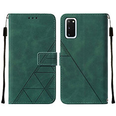 Funda de Cuero Cartera con Soporte Carcasa Y01B para Samsung Galaxy S20 Verde