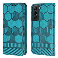 Funda de Cuero Cartera con Soporte Carcasa Y01B para Samsung Galaxy S23 Plus 5G Cian