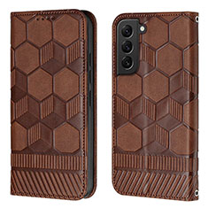 Funda de Cuero Cartera con Soporte Carcasa Y01B para Samsung Galaxy S24 5G Marron