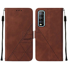 Funda de Cuero Cartera con Soporte Carcasa Y01B para Vivo iQOO U1 Marron