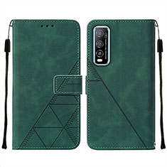 Funda de Cuero Cartera con Soporte Carcasa Y01B para Vivo iQOO U1 Verde