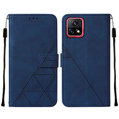 Funda de Cuero Cartera con Soporte Carcasa Y01B para Vivo iQOO U3x 5G Azul