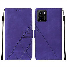 Funda de Cuero Cartera con Soporte Carcasa Y01B para Vivo iQOO U5x Morado