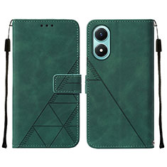 Funda de Cuero Cartera con Soporte Carcasa Y01B para Vivo Y02S Verde