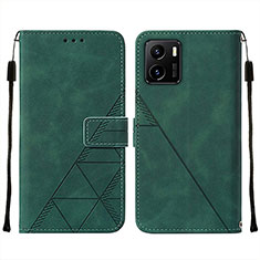 Funda de Cuero Cartera con Soporte Carcasa Y01B para Vivo Y15C Verde