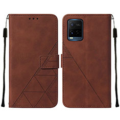 Funda de Cuero Cartera con Soporte Carcasa Y01B para Vivo Y32 4G Marron