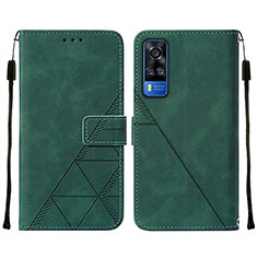 Funda de Cuero Cartera con Soporte Carcasa Y01B para Vivo Y51A Verde