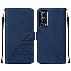 Funda de Cuero Cartera con Soporte Carcasa Y01B para Vivo Y52 5G Azul